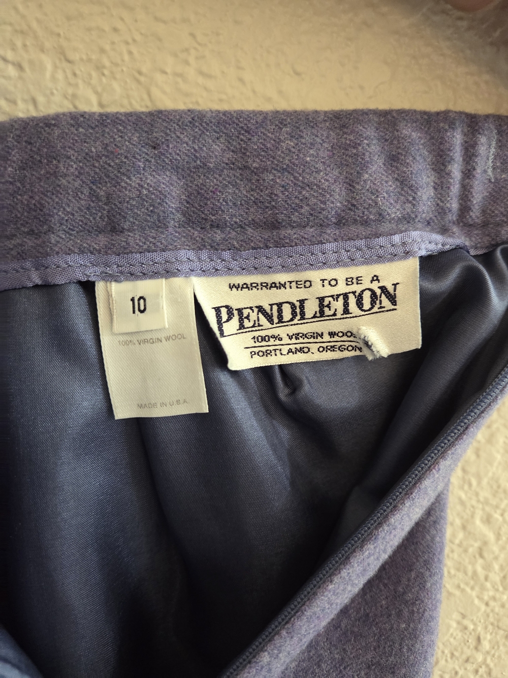 Vintage Pendleton Women's Lavender Wool Skirt Suit - Picture 7 of 12